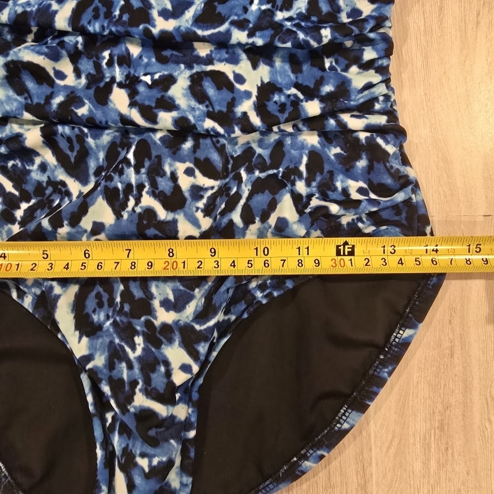 Magicsuit Blue Tide Tummy Control One Piece Open Back Swimsuit Size 10. - Picture 12 of 14